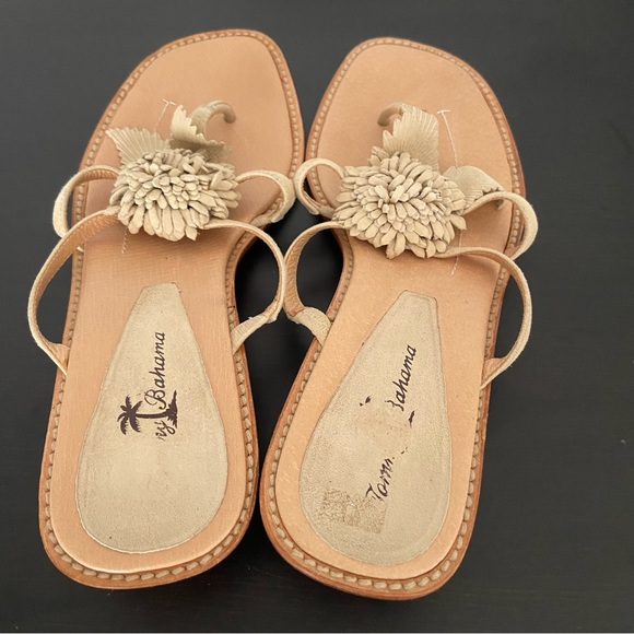 Tommy Bahama Suede Leather Flip Flop Sandals Made in Spain - Picture 8 of 12